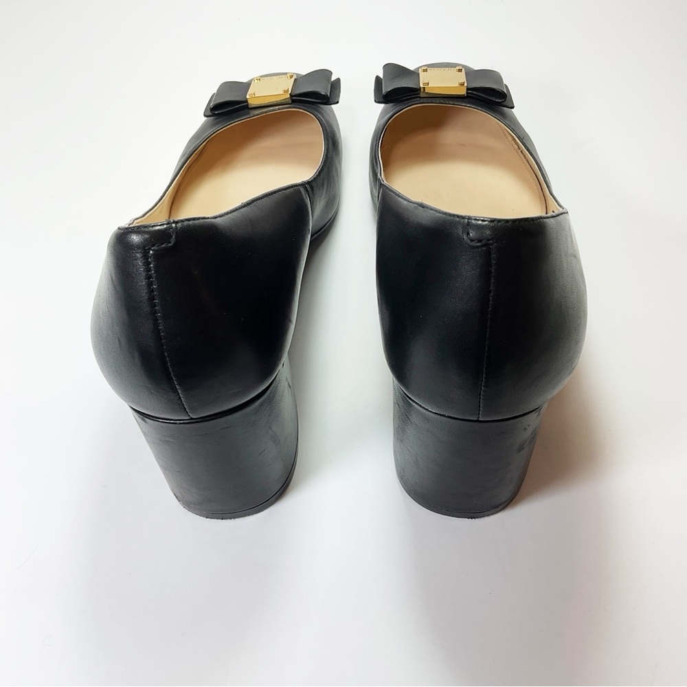 Cole Haan Tali Bow Leather Block-Heel Pumps - Picture 6 of 10